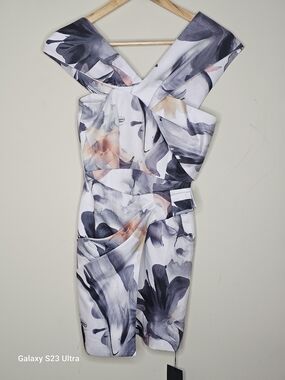 Saturday Club Women’s White Floral Sheath Dress